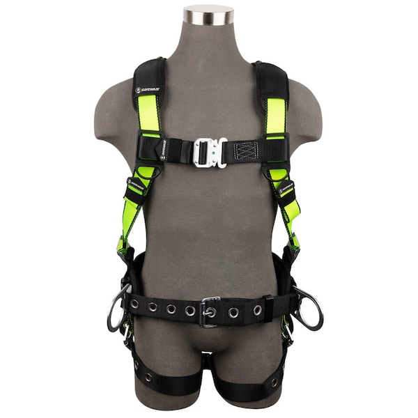 Safewaze PRO Construction Harness 3D, QC Chest, TB Legs, Fixed Waist Pad 2X FS170-QC-2X - main