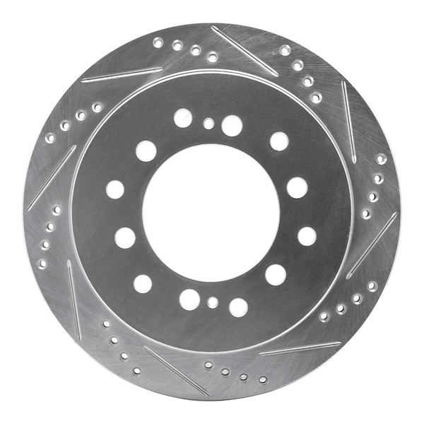 Dynamic Friction Co DFC Brake Rotor - Drilled and Slotted - Silver 631-76127R - main
