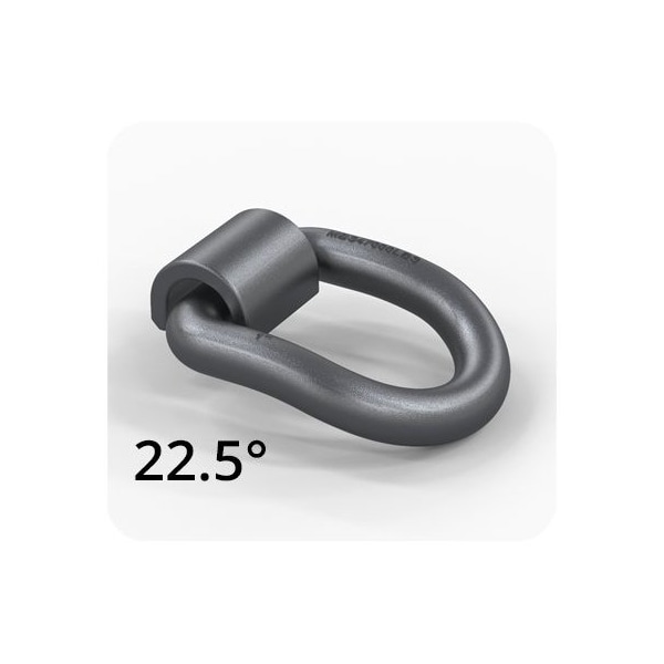 Austin Hardware D-RING BENT 22.5 DEG + CLIP WELD ON 1.00 INCH 47000 LBS PLAIN LR-1000-BR1-FC1 - main