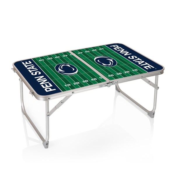 Picnic Time Family Of Brands Penn State Nittany Lions - Concert Table Mini Portable Table, Charcoal Wood Grain 843-00-141-494-0 - main