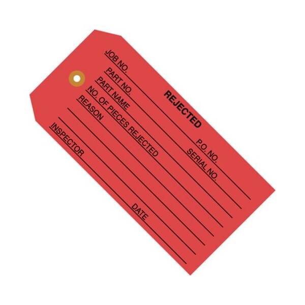 Partners Brand Key Tag, 13 Point Cardstock, 4 3/4" W, Red, Rectangle, 1000 PK G20031 - main