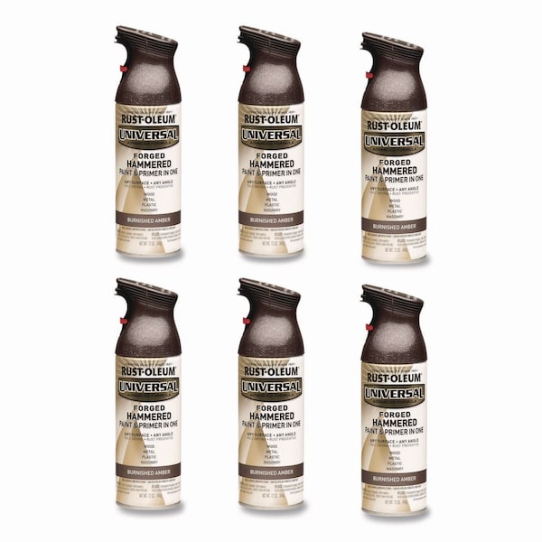 Rust-Oleum Universal Premium Spray Paint, Hammer Amber, 12 oz Aerosol Can, 6PK 271480 - main