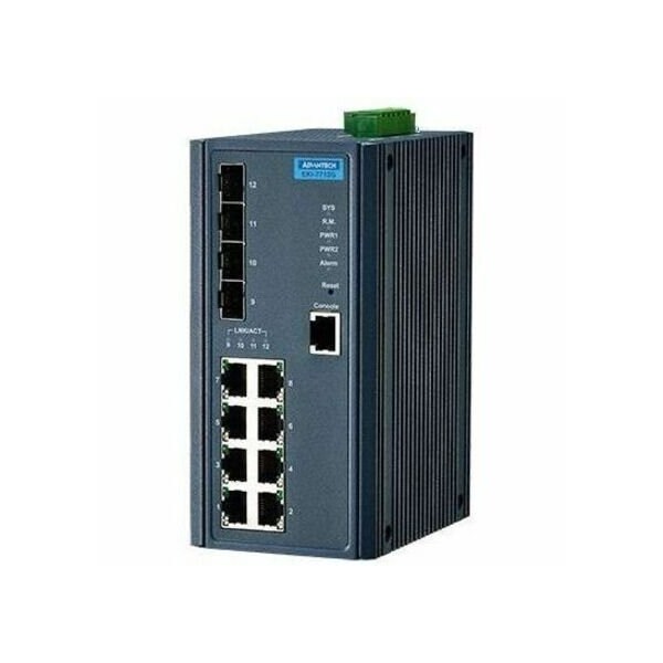 B+B Smartworx 8G + 4SFP PORT MANAGED ETHERNET SWITCH EKI-7712G-4FI-AU - main