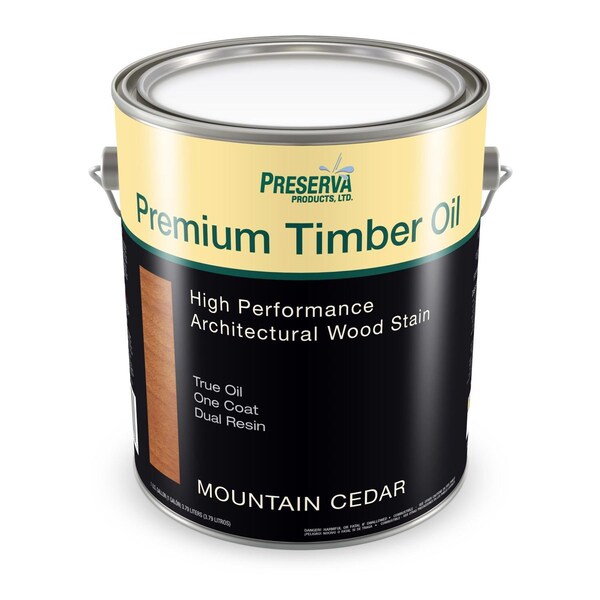 Preserva Wood Premium Transparent Matte Mountain Cedar Oil-Based Alkyd Penetrating Timber Oil 1 gal 70103 - main