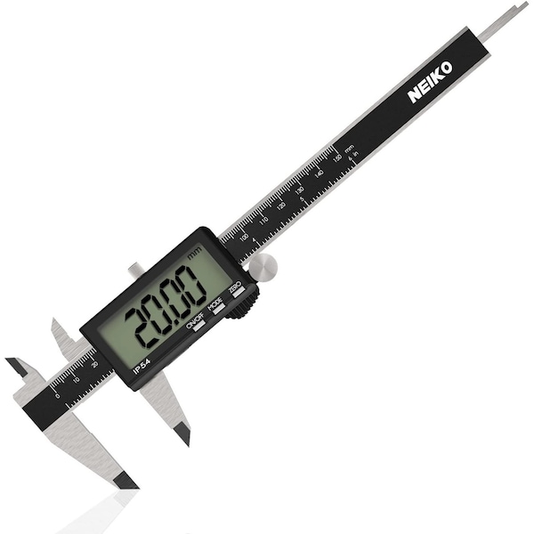 Neiko 6-Inch Stainless Steel Electronic Digital Caliper, 1 LR44 batteries required. (included) 01401A - main