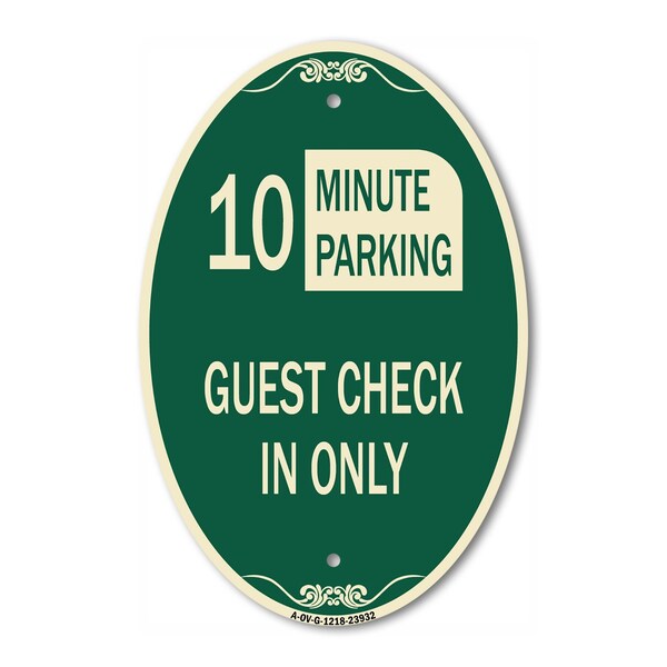 Signmission Guest Check in Only Choose Your Limit Minut, 12 In X 18 In Architectural, Heavy Gauge Aluminum A-OV-G-1218-23932 - main