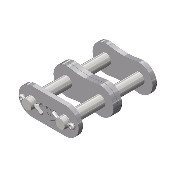 Senqcia 60-2CLCP Double Strand Cottd Connecting Link, 60-2 chain, .75P, 1.96 OAW, .234 Pin S-60-2CLCP - main