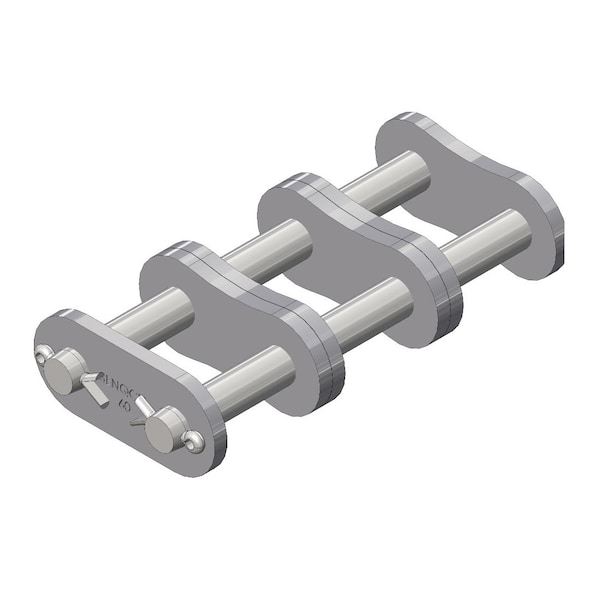 Senqcia Inspire Series SBR Triple Strand Cottd Connecting Link, 60-3 chain, .75P, 2.86 OAW, .234 Pin 60-3CLCP - main