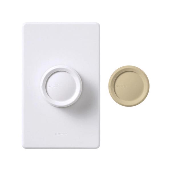 Lutron 5 amps Single Pole Rotary Fan Control Ivory White 1 pk FS-5FH-DK - main