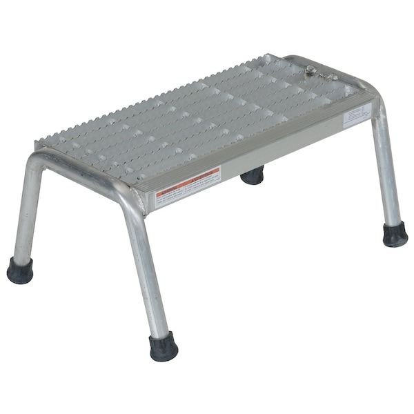 Vestil Aluminum Step Stand, 1 Step, Welded, 1 Steps, 10.4375 Overall Height, Aluminum, Silver SSA-1 - main