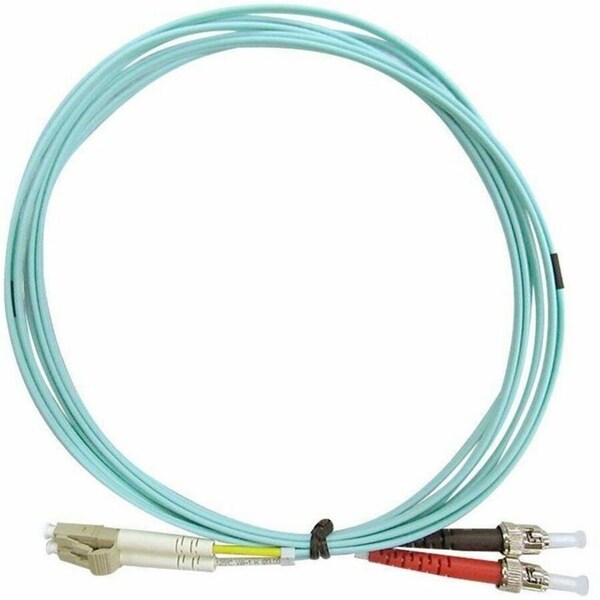 Monoprice MULTI-MODE OM4 FIBER OPTIC CABLE - LC-ST UL 50/125 OFNR DUPLEX AQUA 1M 39430 - main