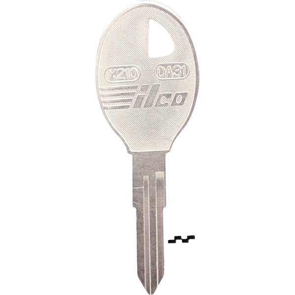 Kaba Ilco Nissan Nickel Plated Automotive Key, DA31 / X210, 10PK AF01327001 - main