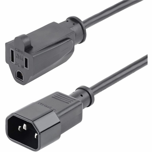 Startech.Com 1ft Power Extension Cord C14 to 5-15R PAC10010PK - main