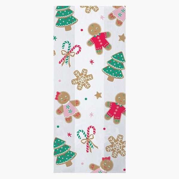 Nashville Wraps Gingerbread Medley Cello Bags, 5x3x11.75 in, 100PK C4BGBM - main