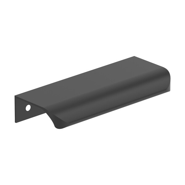 Amerock Streamline Tab 4 inch (102mm) Length Matte Black Cabinet Edge Pull, 25PK 25VMP37202MB - main