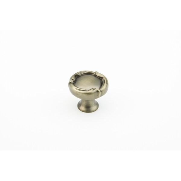 Schaub 1-5/16in French Farm Round Cabinet Knob Antique Nickel Finish 260-AN - main