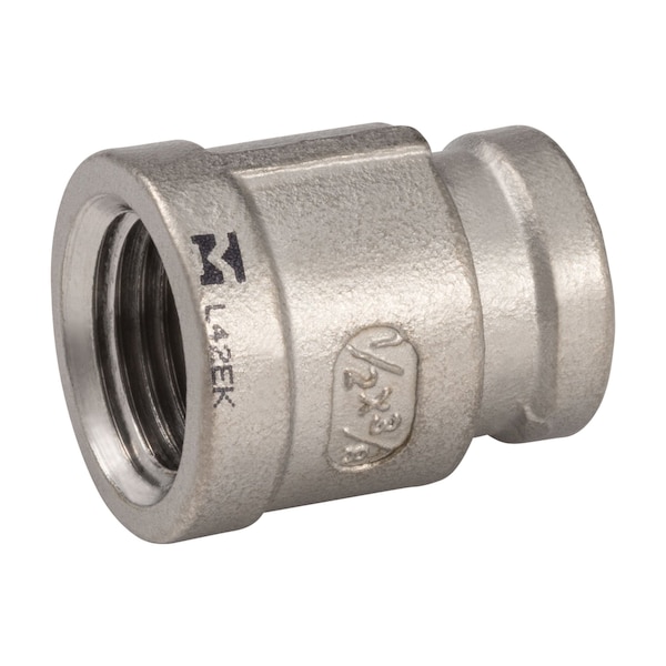 Proline Series Stainless Steel 304 1/2-in FIP x 3/8-in FIP Reducing Coupling SF-815 - main