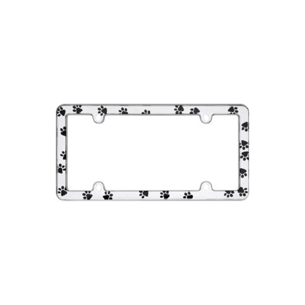 Cruiser Accessories 23033 Paws License Plate Frame - Chrome 23033 - main