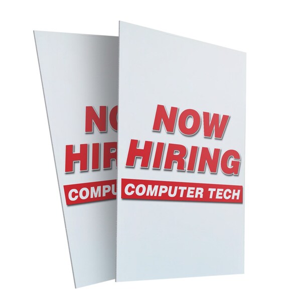 Signmission Computer Tech, Plastic Signs Only 24 Inch x 36 Inch, Corrugated Plastic, 2PK CSB-2436-2PACK-COMPUTER TECH - main