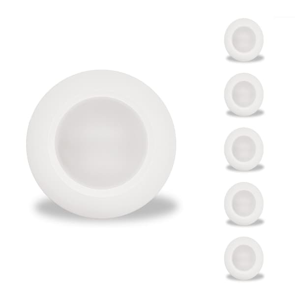 Bulbrite 14WLED 7 ROUND DISC LIGHT 3000K WHITE ALUMINUM, PIGTAIL, 6PK 862898 - main