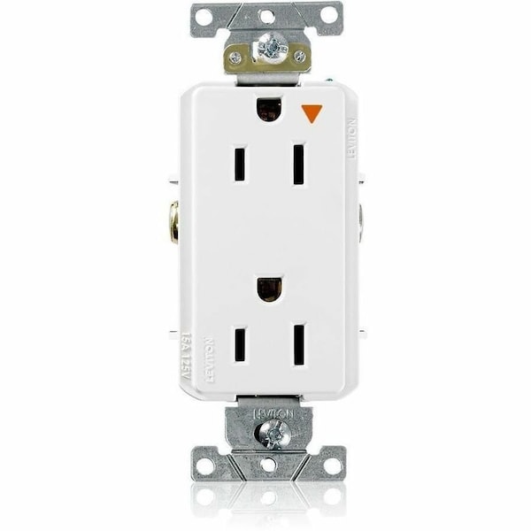 Leviton Plugs&Rcptcls, 15A, 125VAC, Wht, PBT, PK1 16262-WIG - main