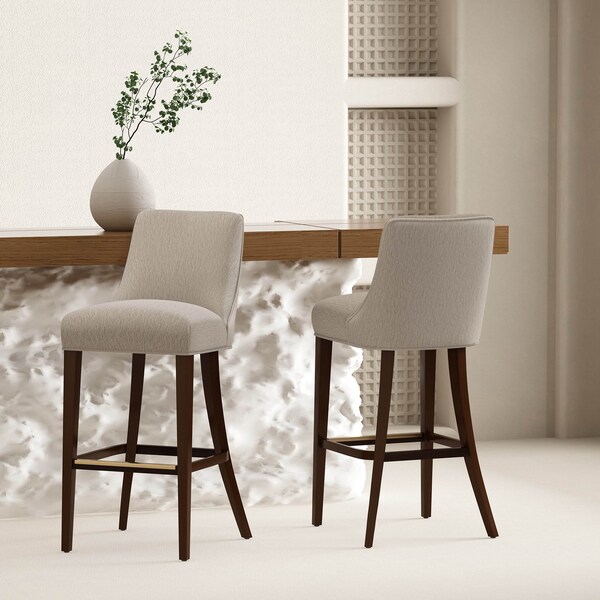 Manhattan Comfort Beever Barstool in Taupe - Set of 2 2-BS027-TP - main