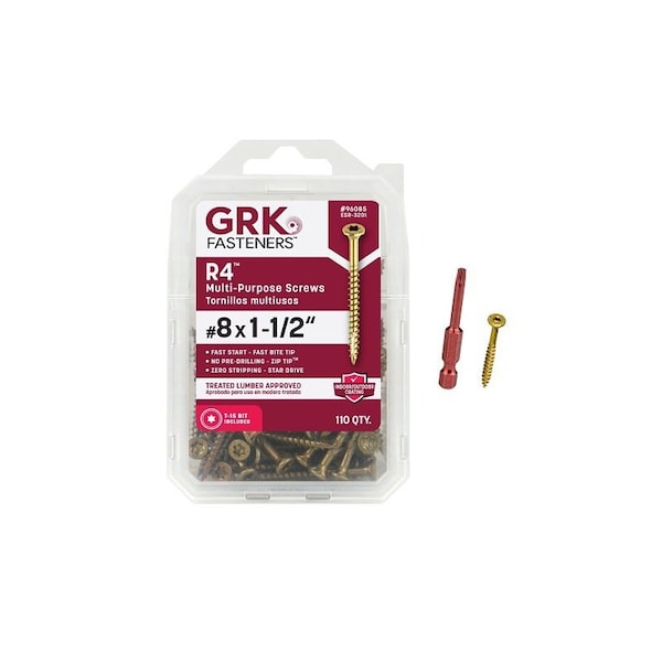 Grk 96085 FRAMING SCREW 8 X 1 1/2 IN GOLD 96085 - main