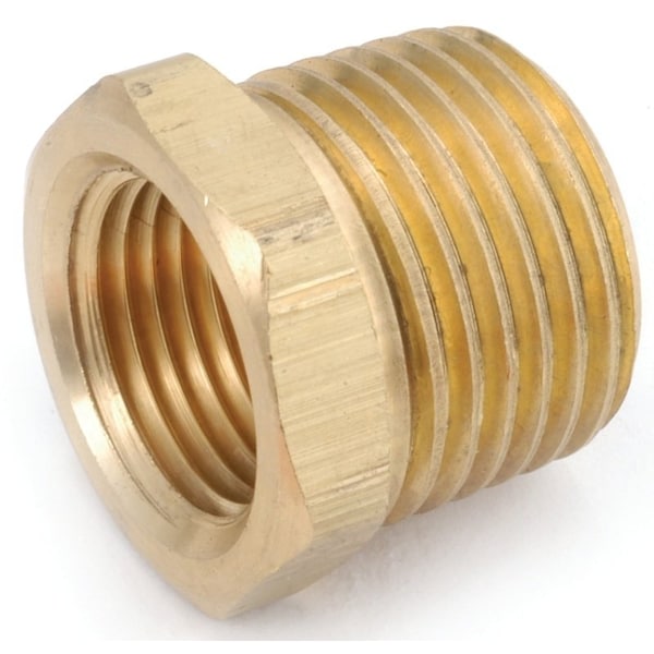 Anderson Metals Hex Pipe Bushing, 1/2-14 x 1/8-27 in, MNPT x FNPT, 1000 psi Pressure 756110-0802 - main