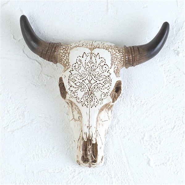 Dlc Cream Tooled Death Valley Skull - 13 x 2.75 x 13 in. 10837 - main
