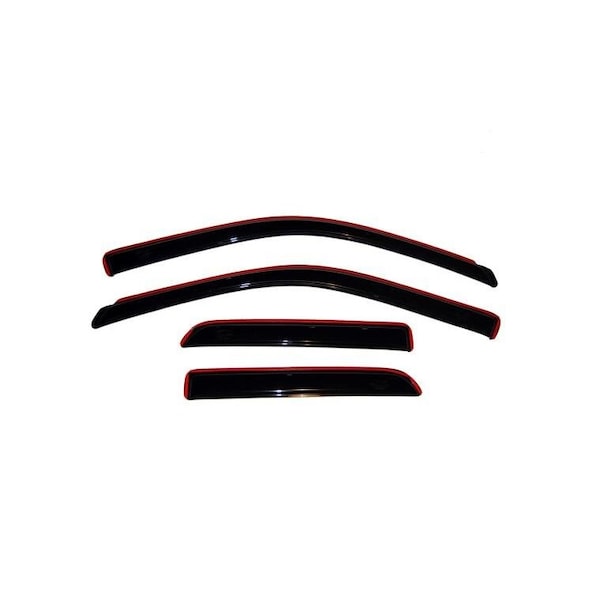 Ventshade Rainguards, In-Channel, Smoke, Acrylic, Set Of 4, With 3M Automotive Grade Adhesive Mounting Tape 194174 - main