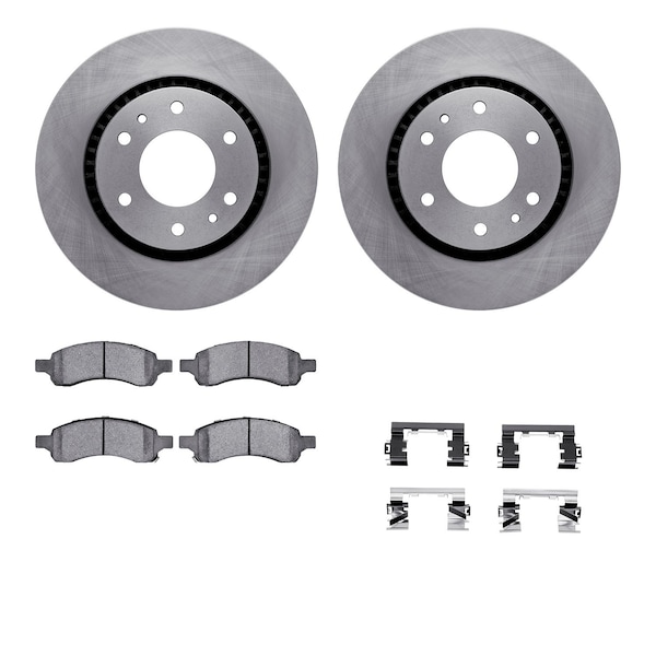 Dynamic Friction Co DFC Brake Rotor- Heavy Duty Brake Pad includes Hardware 6412-48112 - main
