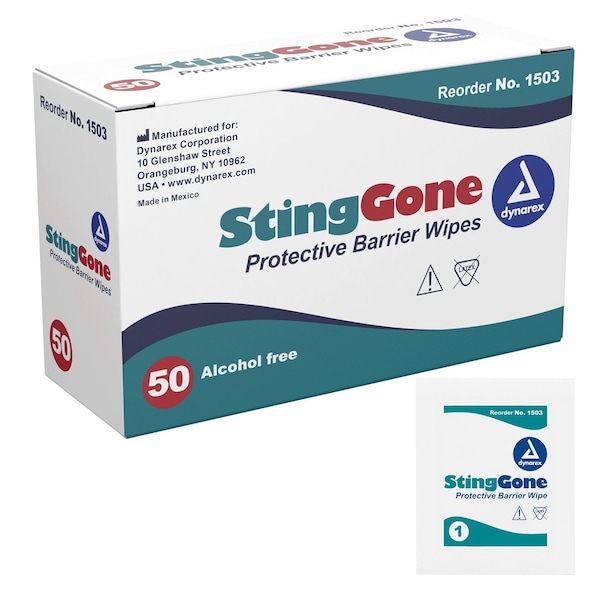 Dynarex StingGone Protective Barrier Wipes, 1000PK 1503 - main