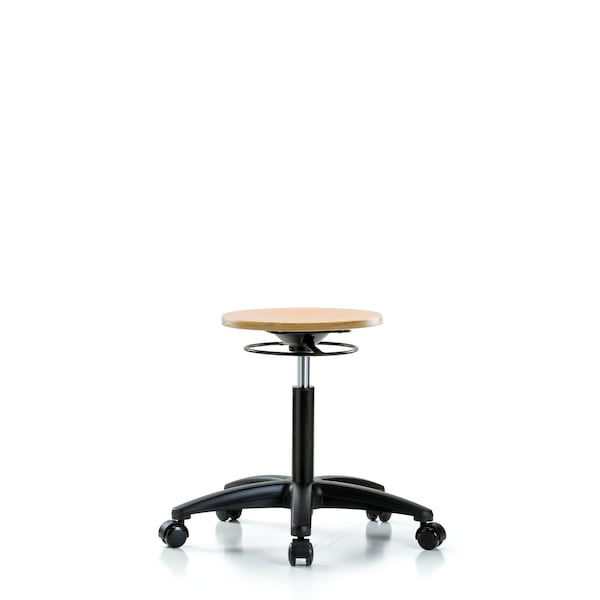 Blue Ridge Ergonomics Bench Stool, Hi, Wood, Casters BR-WMBSO-RG-NF-RC - main