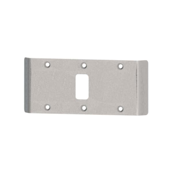 Hager Double Lipped Strike, Center Hung, 5-3/4in, Satin Chrome Finish 451 US26D - main