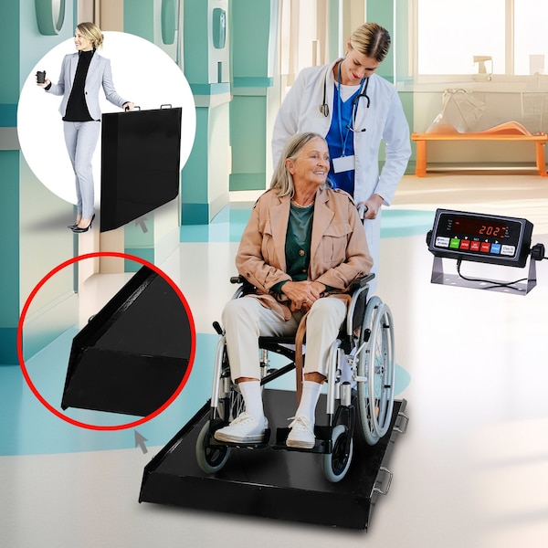 Prime Systems Prime Scales PS-WCS 36x36 Wheelchair Medical Scale 1000lb w Reading Indicator PS-WCS-3636 - main