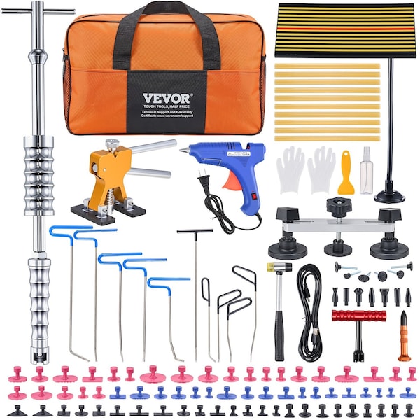 Vevor 89Pcs Paintless Dent Removal Puller Stainless Steel Tool Dent Repair Rods, 89PK VV-PR-T8901 - main