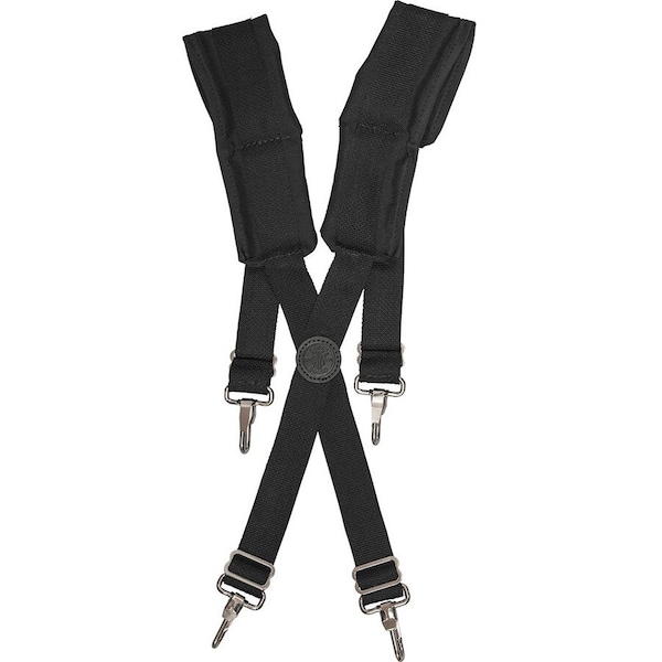 Klein Tools Tool Suspenders, Modular Tool Belt, Black, Cordura(R) Fabric 55400 - main
