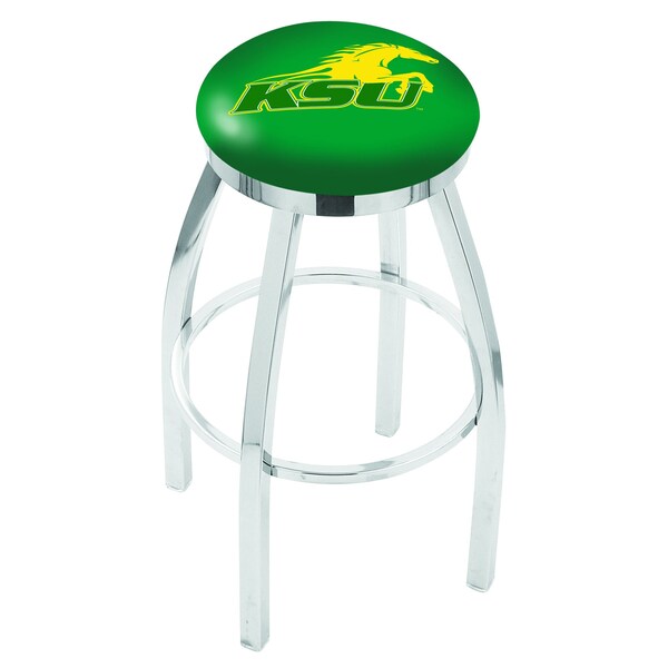 Holland Bar Stool Co 30" Chrome Kentucky State University Swivel Bar Stool, Accent Ring L8C2C30KYStUn - main