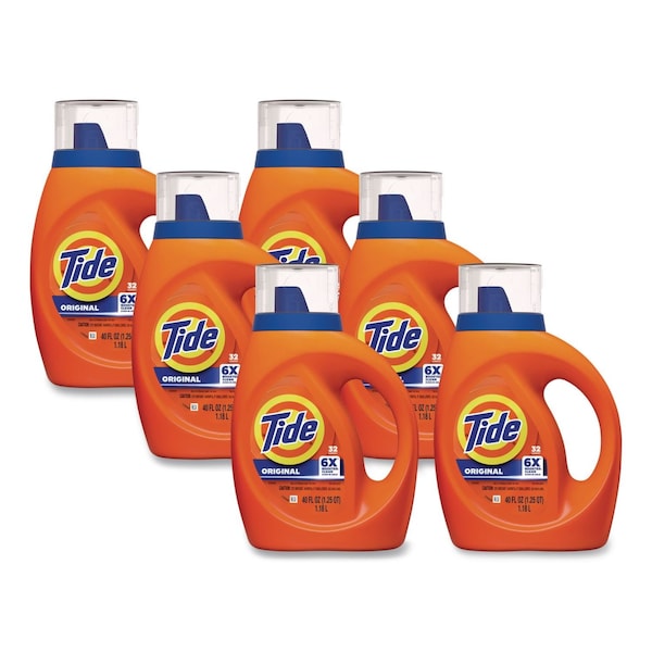 Tide HE Liquid Laundry Detergent, 32 Loads, 42 oz Bottle, PK6 40213 - main
