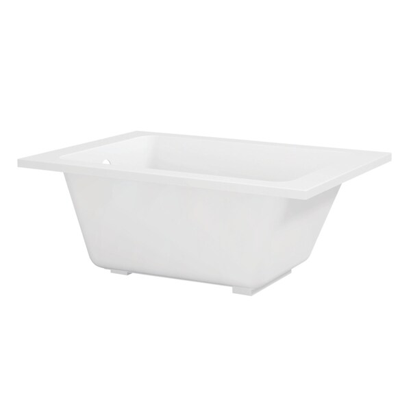 Kingston Brass 48" Acrylic Rectangular Drop-In Tub with Anti-Skid Surface, Glossy White VTPN483219T - main