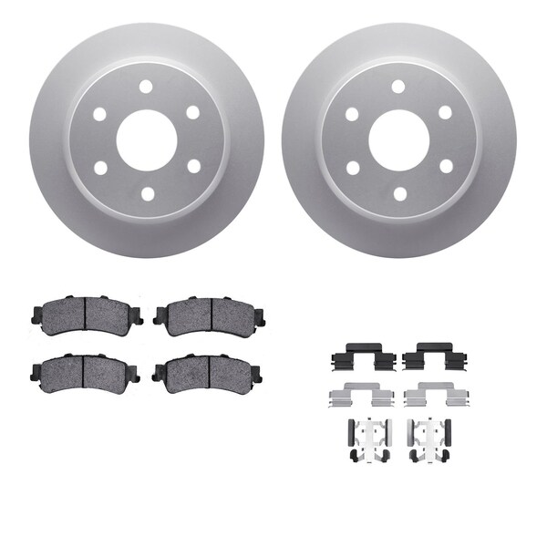 Dynamic Friction Co DFC GEOSPEC Coated Rotor- Heavy Duty Brake Pad includes Hardware 4412-48013 - main