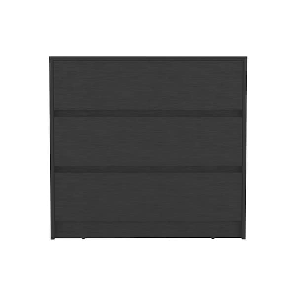 Homeroots 33" Black Three Drawer Dresser 524956 - main