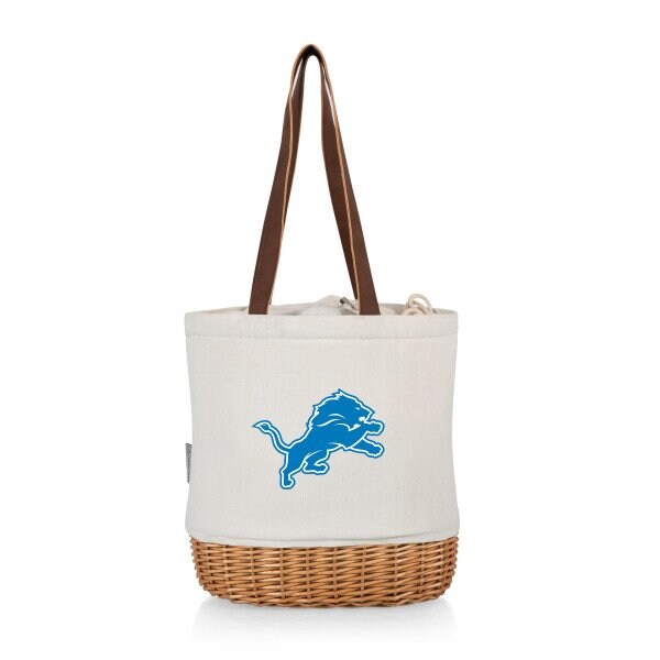 Picnic Time Family Of Brands Detroit Lions - Pico Willow and Canvas Lunch Basket, (Natural Canvas) 200-00-187-114-2 - main