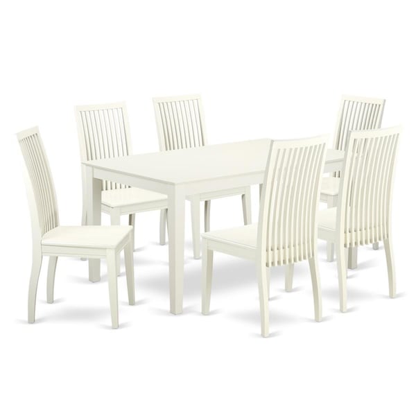 East West Furniture 5 Piece Dining Table Set, 5PK CAIP5-MAH-W - main
