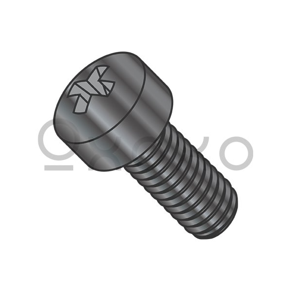 Oxoxo 8-32X3/8 Phillips Fillister Head Machine Screw Fully Threaded Black Oxide, 10000PK 383534 - main