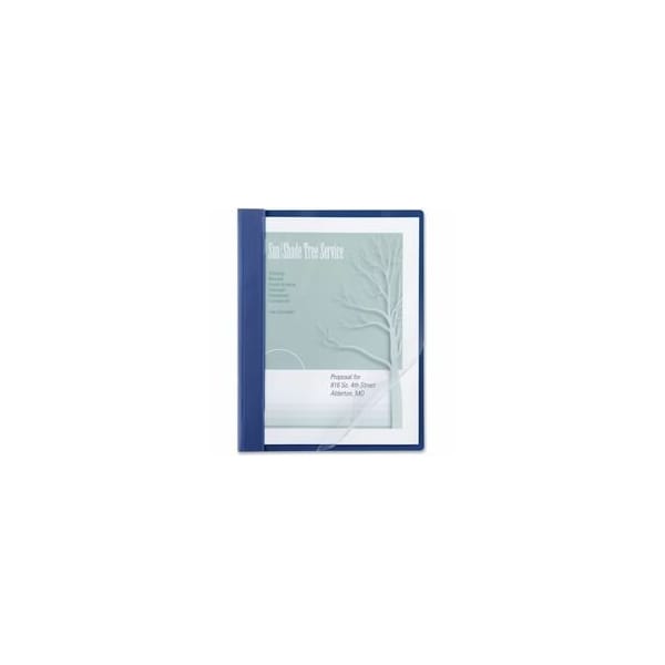Acco Report Cover, Letter, 1/2", Clear, Blue, 10PK A7026102A - main
