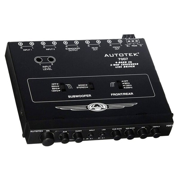 Autotek Under Dash Four Channel and Four Band Car EQ/Crossover with Subwoofer Output 7007 - main