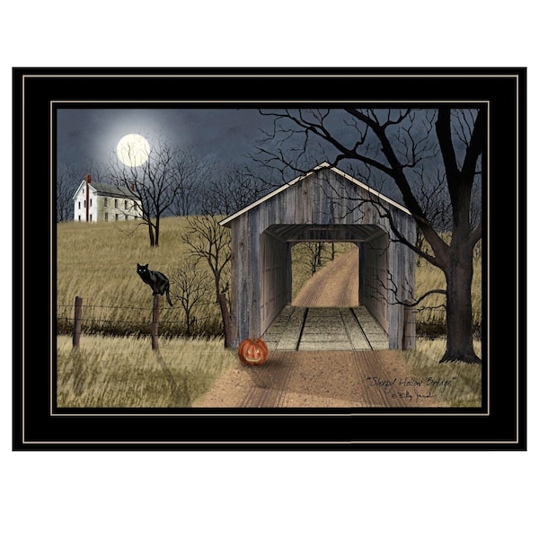 Homeroots Sleepy Hollow Bridge 2 Black Framed Print Wall Art 404558 - main