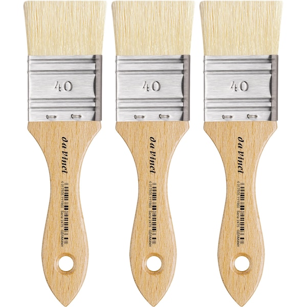 Da Vinci MAESTRO2 Mottler Brush, Natural Bristle, Acrylic & Oil, Flat, Series 2475, Size 40, 3PK VA-2475_40 - main