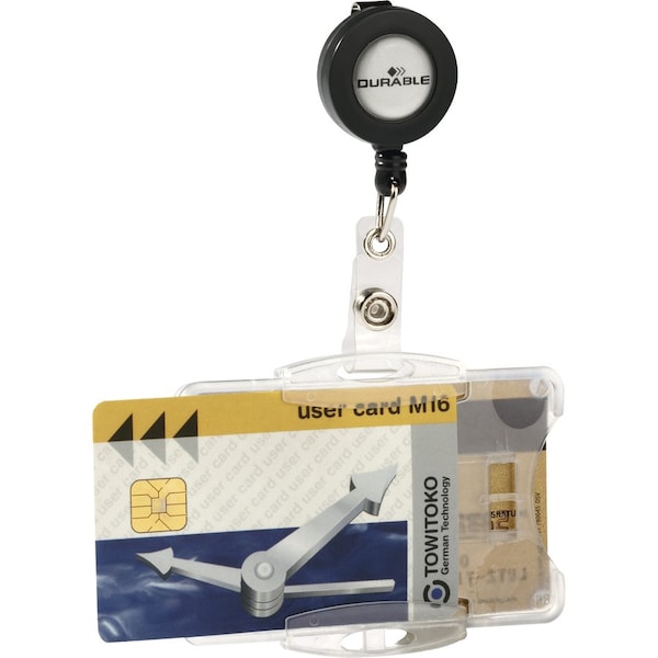 Durable Office Products ID Badge Holder, 2-3/4" L, Dual, PK10 821919 - main